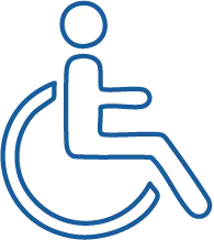 Barrierefrei Icon Rollstuhlfahrer