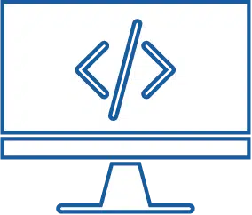 Monitor mit Codezeichen